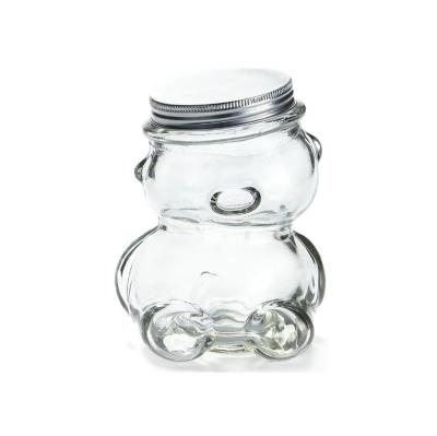 300 ml de ursinho de pelúcia doce jar armazenamento garrafa de doces garrafa de frutas criativa