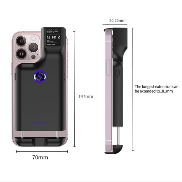 Wearable Belt Backclip Barcode Scanner USB-C Omnidirectional Scanner for Trolley & Inventory Management