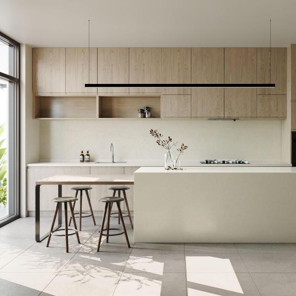 Fournisseur d'armoires de cuisine Design MDF Modulaire Moderne Meubles en bois Armoire de cuisine