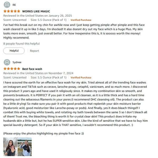 Antimicrobiano Peróxido de benzoilo Acné espumante Limpieza facial sin olor