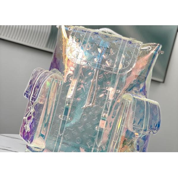 LV PVC Transparent Iridescent Luxury Brand Backpack Monogram Printing