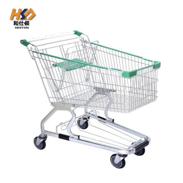 Hand Push Supermarket Metal Trolley Shopping Carts Q235 Steel