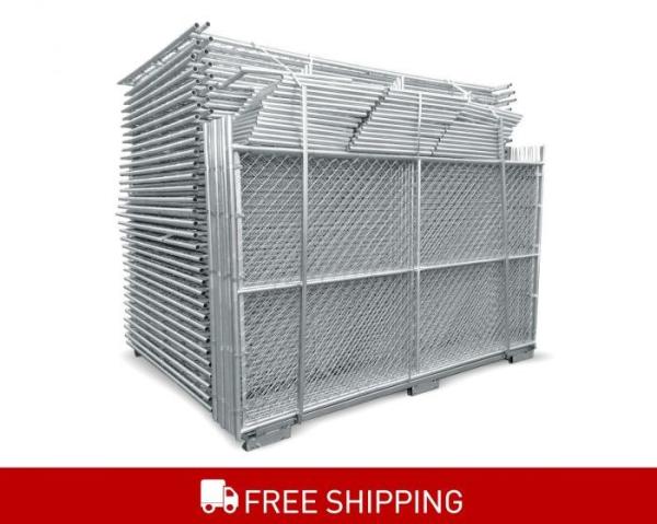 8'x12' temporary chain link fence panels diameter wire 11.5ga chain link mesh 2 x 2 tube 35mm wall thick 1.60mm
