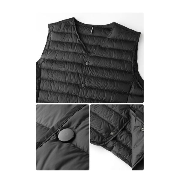 V Neck Bubble Vest Jacket Polyester Легкий спортивный жилет на открытом воздухе