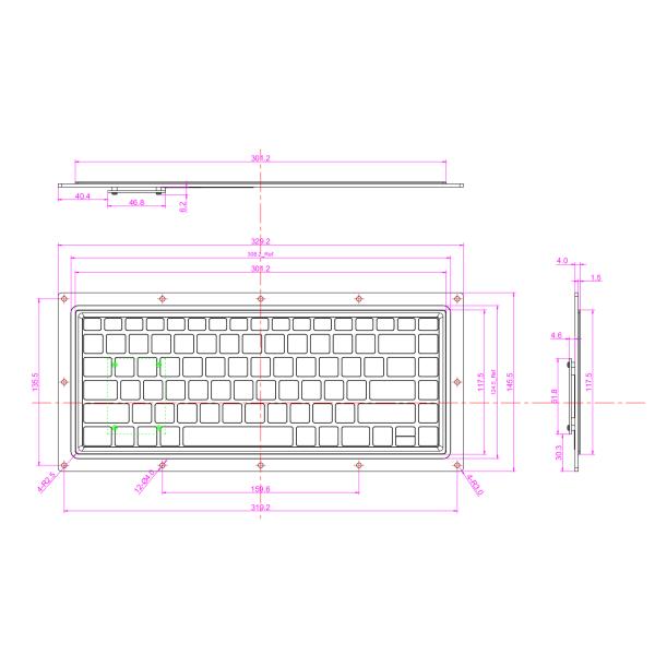 86 ключей IP65 Scissor клавиатура переключателя промышленная пластиковая