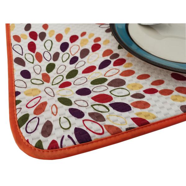 220gsm Washable Microfiber Dish Drying Mat For Kitchen Utensils