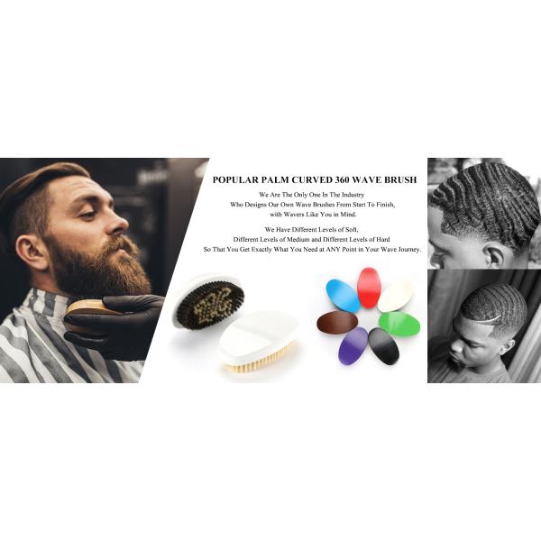 Abeis Синяя волна щетка Мягкая средняя свинья щетка Для волос Борода Усы Уборка