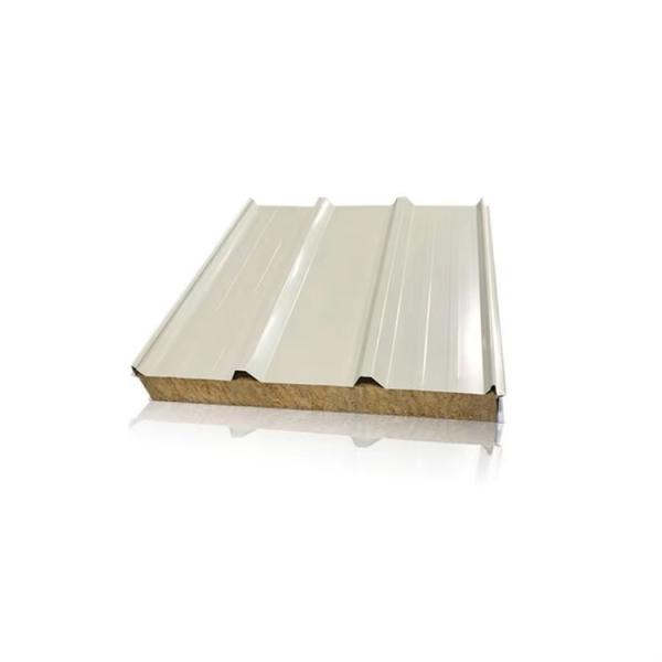 950mm/1150mm Width Metal Panel Fireproof Rock Wool Sandwich Panel for Exterior House