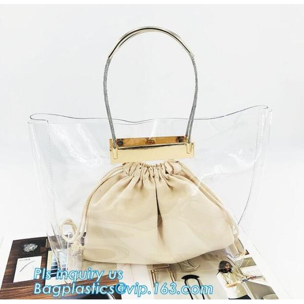 clear pvc bag ring handle handbag teenager handbag, PVC Jelly Tote bag Candy handbag, beach handbag, handle carrier, bag