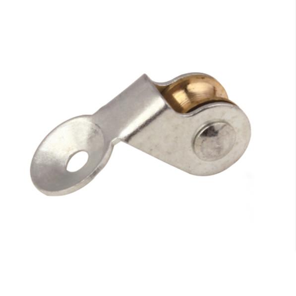 Diecast Mini pulley 12mm Zinc Plated Brass Steel Sash Pulley Fixed Base Screw Eye Type