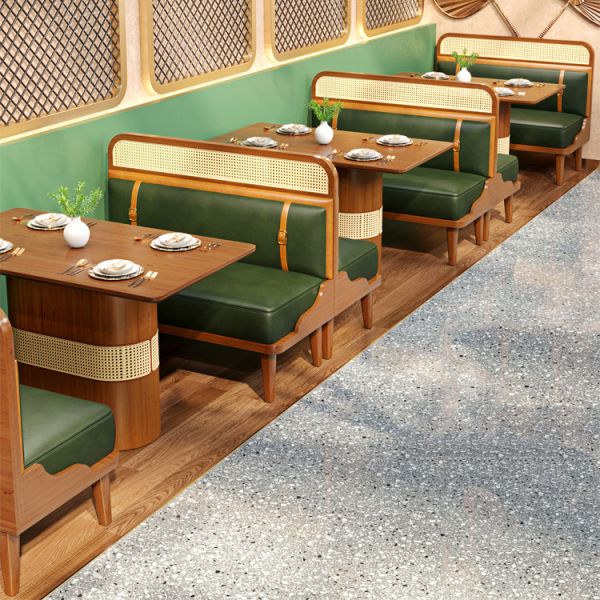 C-Shape Beautiful Ideas Customized Retro Restaurant Furniture Coffee Shop Bar Booth Leisure Sofa Restaurant Booth