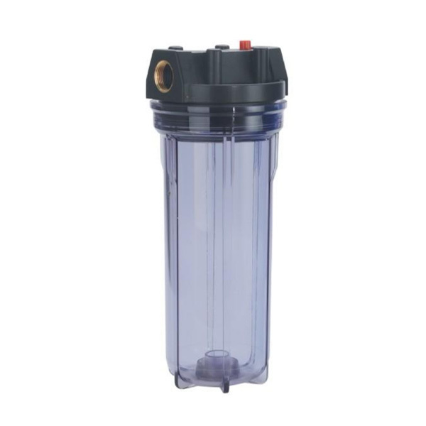 Boîtier de filtration d'eau pour toute la maison transparent 1/2 3/4 1 BSP avec clé et support