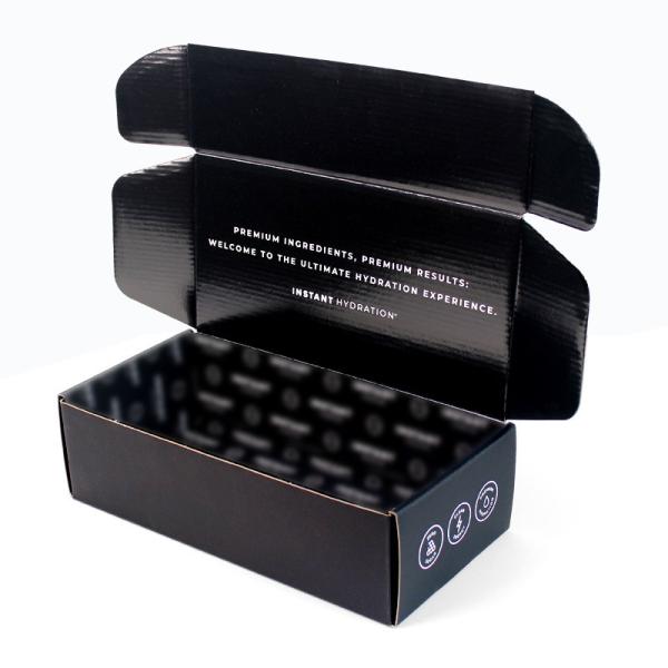 Boîte cosmétique ondulée personnalisée avec poignée et impression de logo