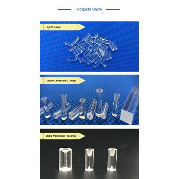 Conical Funnel Square Glass Capillary Tube For Fiber Sleeves