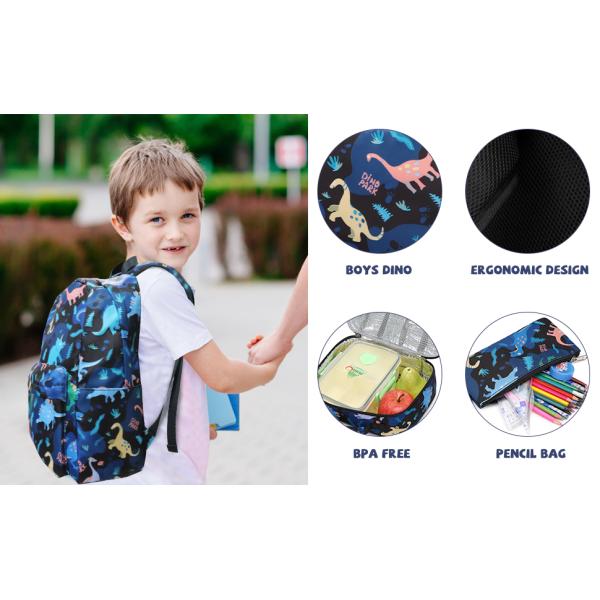 Boy Backpack Dinosaur Boy Backpack Children Backpack Set With Lunch Box And Pencil Case