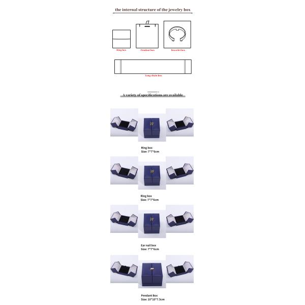 Double Door Storage Velvet Jewelry Box for Newest Style Packaging of Luxury Accessories