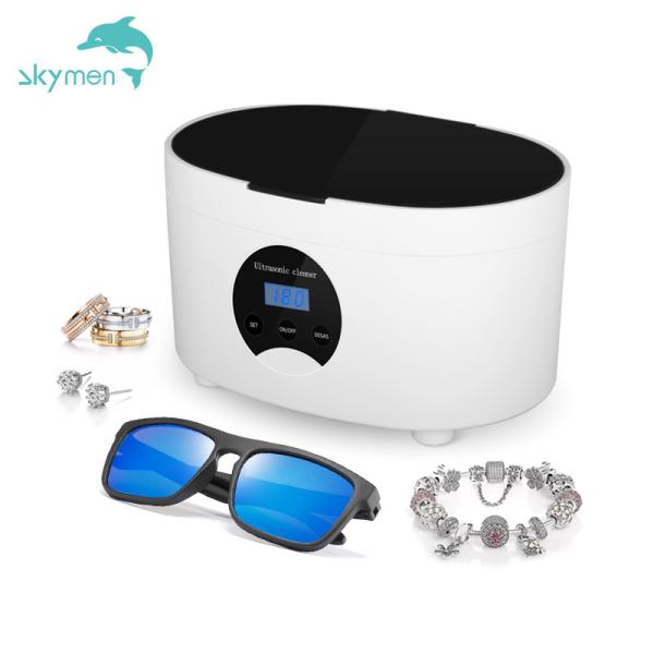 Tanque de aço inoxidável portátil de Mini Ultrasonic Jewelry Cleaner 0.6L 24W 45KHz dos Skymen