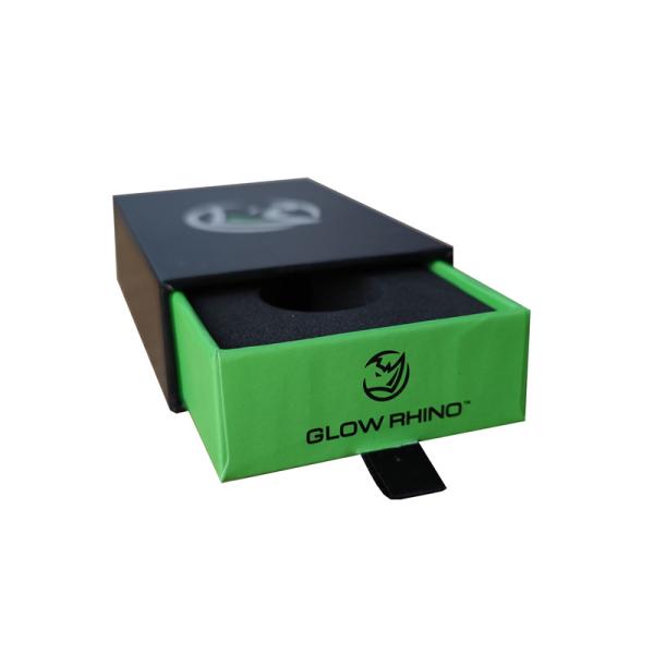 Зелёная бумажная картонная подарочная коробка для автомобильного ключа вытягивается из ящика