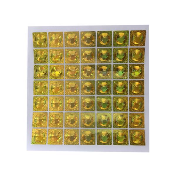 Anti Counterfeiting PET Film 3D Holographic Stickers