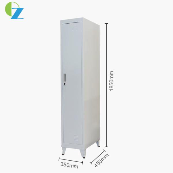 шкафчик спортзала штата шкафчика вертикальной одиночной двери 1mm стальной с ногами металла