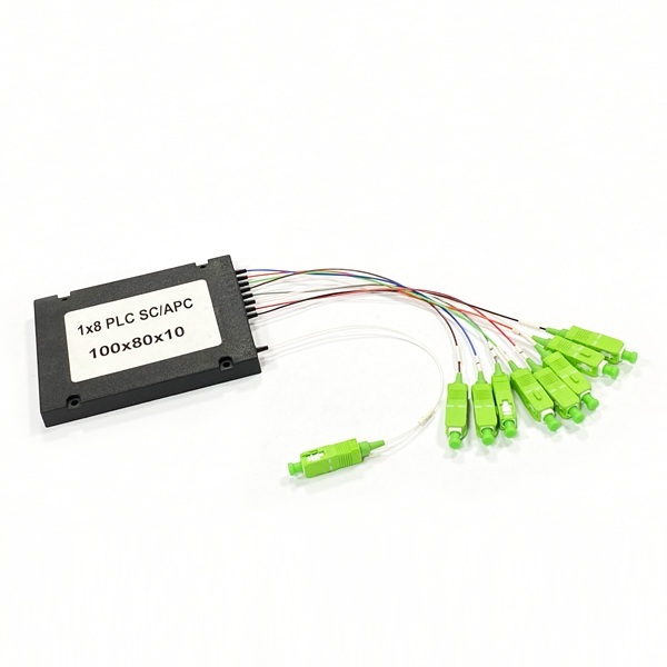 Fiber Optical Splitter 1x8 ABS G657A1 0.9MM Inlet and Outlet Cable with SC/APC for GPON/EPON Compatible 4G 3G 