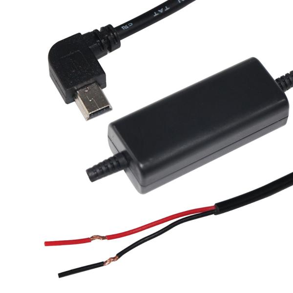 12Vから5V DCコンバーターケーブル、ドライブレコーダー用、Micro USB付き