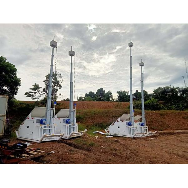 Green Power Solar Led Lighting Skid Trailers For Outdoor Construction Site