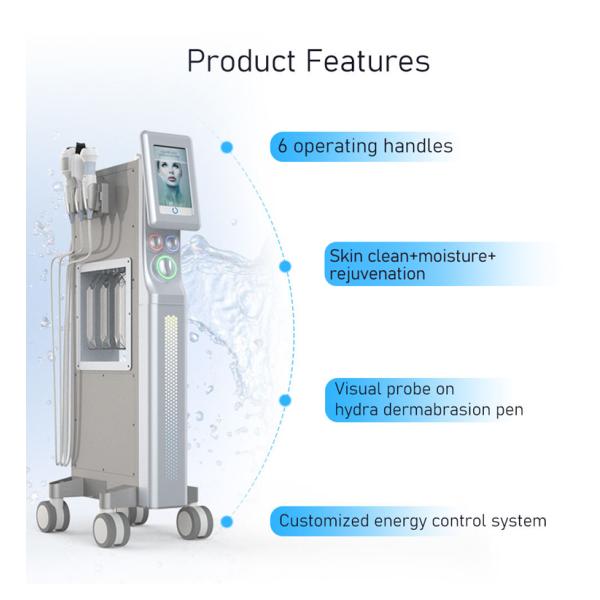 6 in 1 Micro Dermabrasion Skin Care Beauty Facial Machine for Skin Care with Visual Scrubber Handle