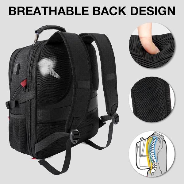All Pass Waterproof College Bag Airline Approved Business Work Bag with USB Charging Port Backpack Travelling Bags