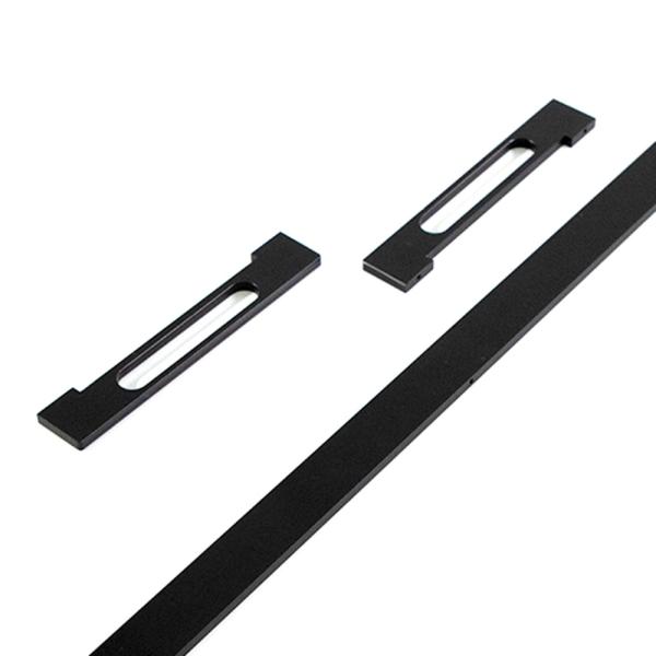 ручек мебели 220mm ручки двери кухонного шкафа алюминиевых черные сползая