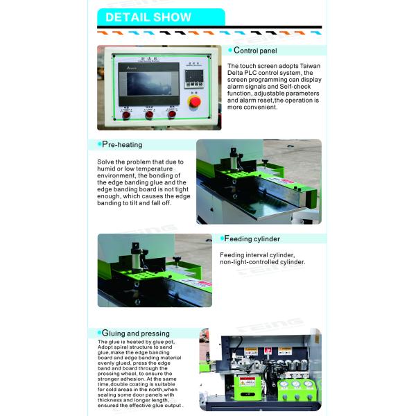 8.5kW Power Automatic Edge Bander with Double Trimming and Electric Lifting Mode SKY420