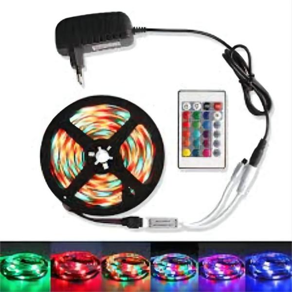 Remote Control 5050 RGB LED Strip Flexible 30LED RGB DC 12V CE RoHS For Home