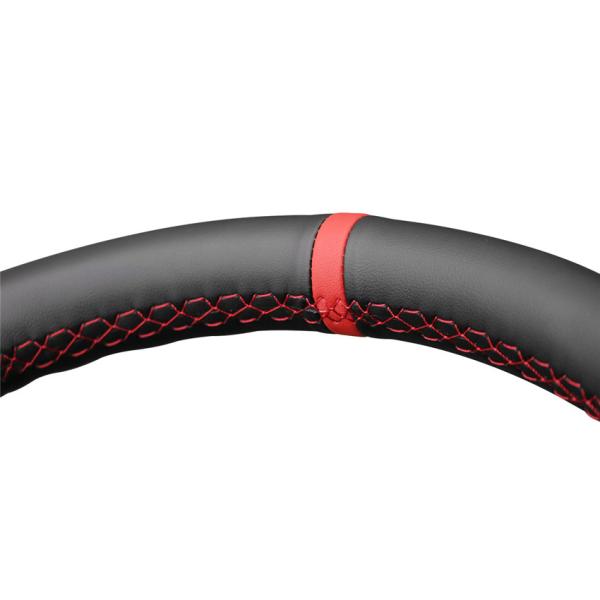 Red Line Design Leather Steering Wheel Cover for Mercedes-Benz C-Class W203 2001-2004