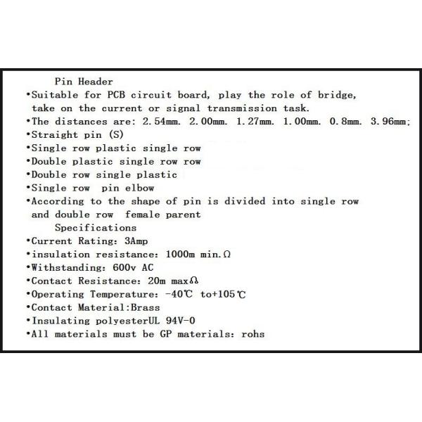 Pitch2.0 mm 2*17P header connector 90° Black Brass material