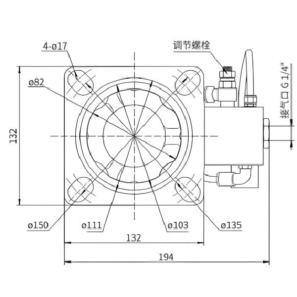 50mm Orifice JQF Intake Control Valve For Precise Control At Maximum Pressure Of 15 Bar