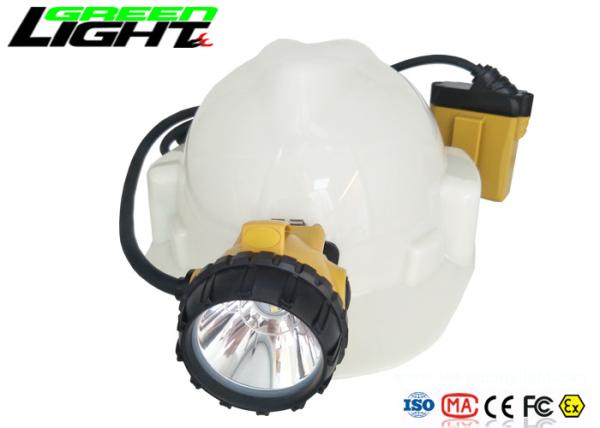 10.4Ah 25000lux LED Corded Cap Lamps 800mA 3W For Coal Mining