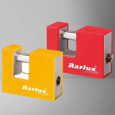 Rarlux Manufacturer Wholesale Safety Heavy Duty Iron Padlock Colored Plastic Covered High Security Rectangular Padlock