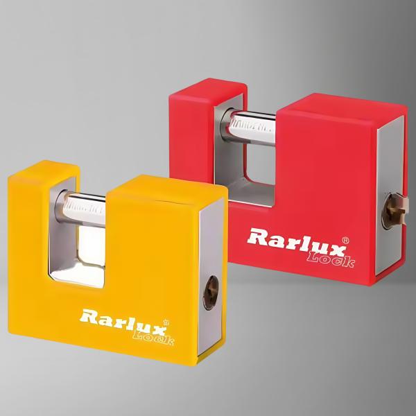 Rarlux Manufacturer Wholesale Safety Heavy Duty Iron Padlock Colored Plastic Covered High Security Rectangular Padlock