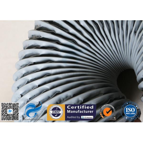 ПВК покрыл ткань стеклоткани гибкий воздуховод серый делает 200ММ водостойким 5М 260℃