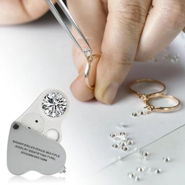Wufan LED Magnifier Glass 30X 60X Jewelers Eye Loupe with Bright Light