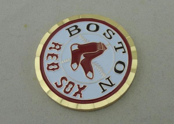 2.0 Inch Boston Red Sox Personalized Coins By Brass Die Struck Soft Enamel