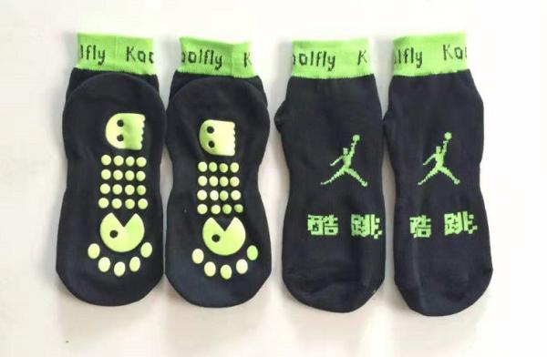Neon Parties Trampoline Park Grip Socks Fluorescence Socks PVC Anti Slip for Indoor playground