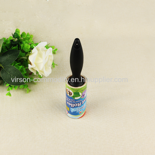 Black Handle Pet Hair Sticky Disposible Lint Roller