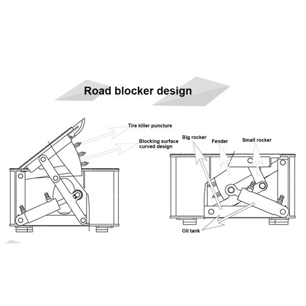 Parking Stopper Traffic Hydraulic Electric Anti-crash Automatic Spike Road Blocker