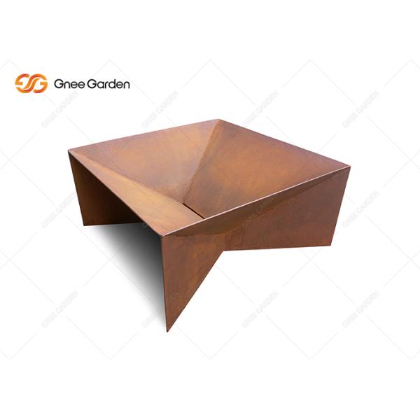 Wood Burning Corten Steel Metal Garden Fire Pit & BBQ