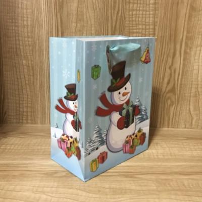 Sacos de papel UV do Natal do ponto do marfim com impressão de cores de Pantone dos punhos