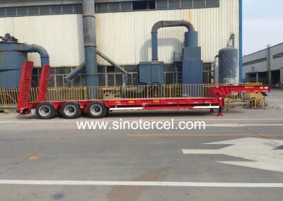 CCC 40ft Low Bed Semi Trailer 50T 60T With Mechanical Suspension