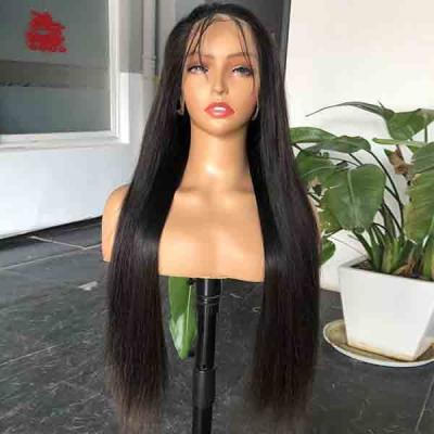 Muito Cheio 300 Densidade Indetectável HD Suíça renda Peruca Cabelo liso