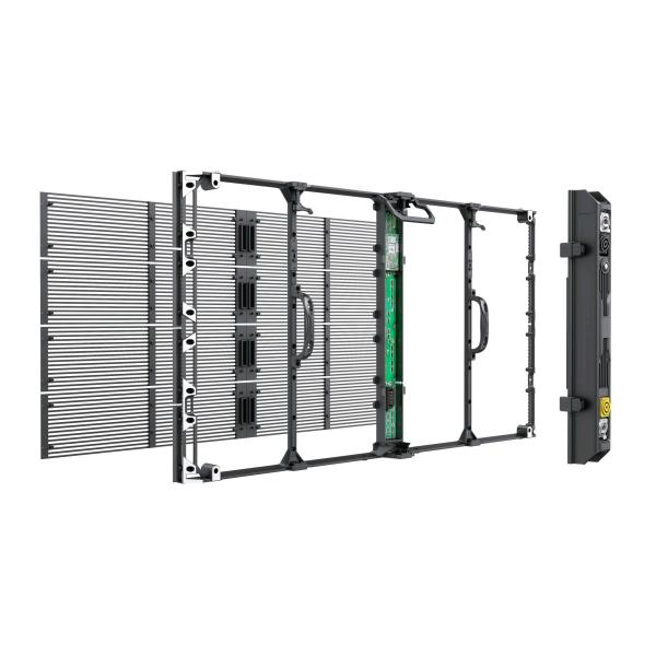 広告P3.91は表示によって導かれたカーテン・ウォール透明なビデオ スクリーン ガラス極度の細い屋内LED視覚フル カラーの2を導いた