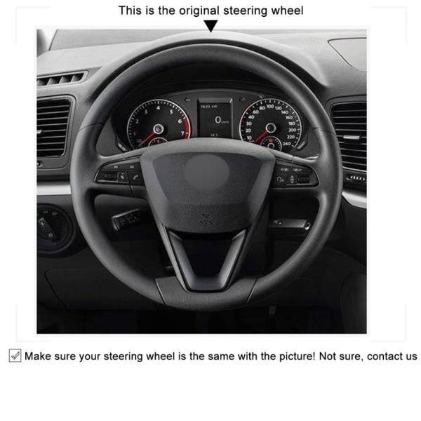 Fan Club Design Style Steering Wheel Cover for Seat Leon 5F Mk3 Ibiza 6J Arona Alhambra